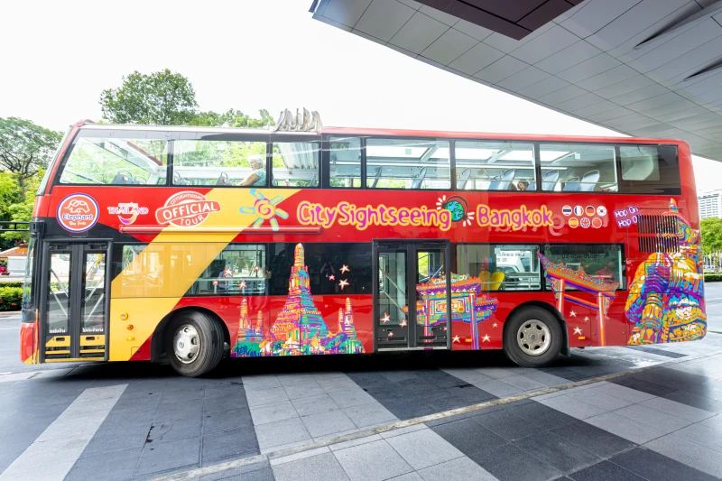 Let's explore Bangkok in 1 day with Elephant Hop-On Hop-Off Bus Tours. Simply walk-in to get your ticket at Central World!
